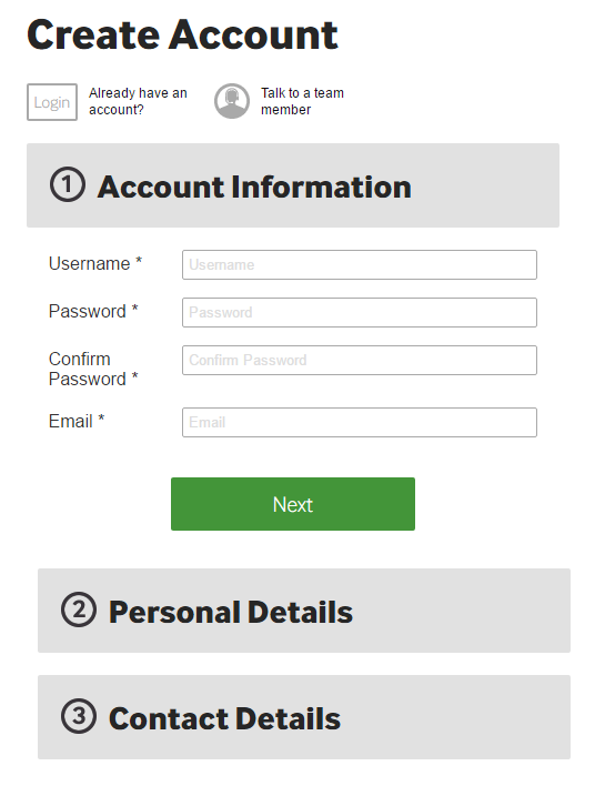 Betway Sign Up Step 2