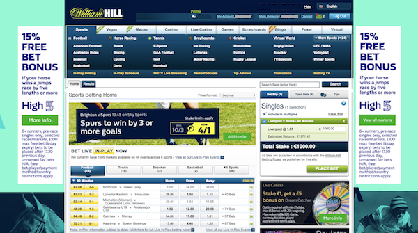 online bookmaker offers