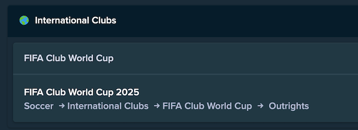 How to bet on FIFA Club World Cup Winner